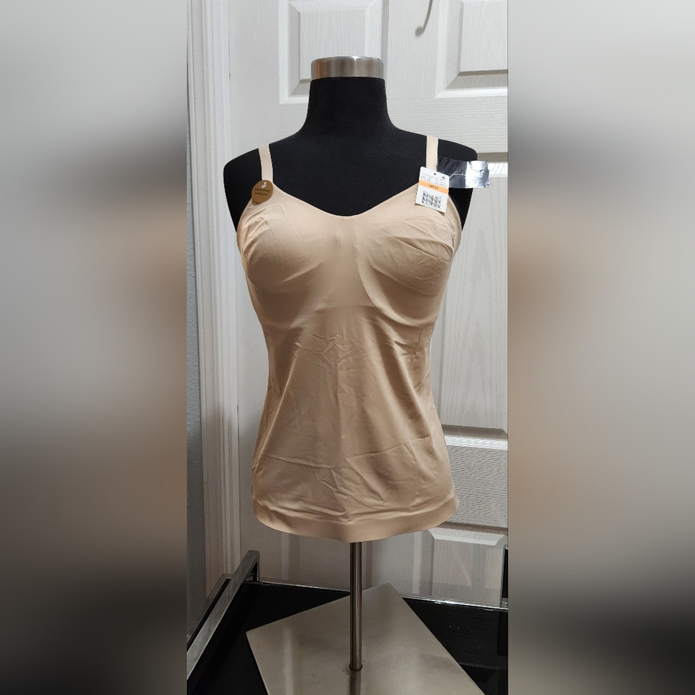 NWT Wacoal Tan 802310 Underwire Unlined At Ease Shaping Camisole Top size 34DD
